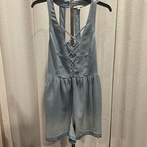 Romper American Eagle Vintage Wash Jean Cute Casual Beach Size Small Summer